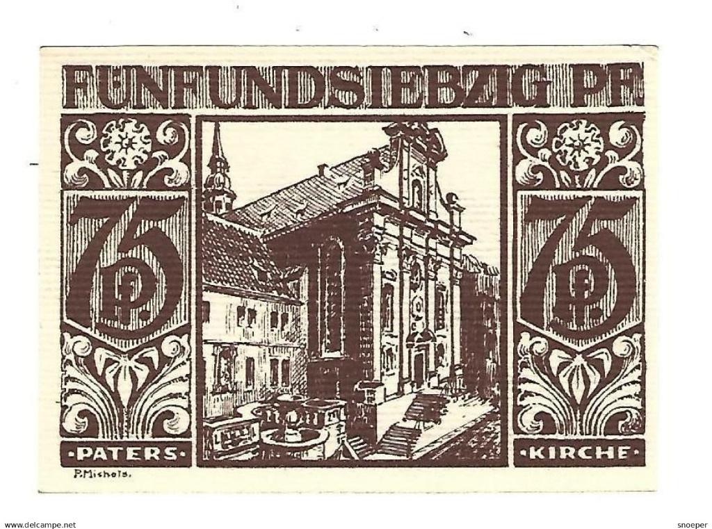 notgeld Paderborn 75 pfennig 1043.5, Postzegels en Munten, Verzenden, Duitsland, Los biljet