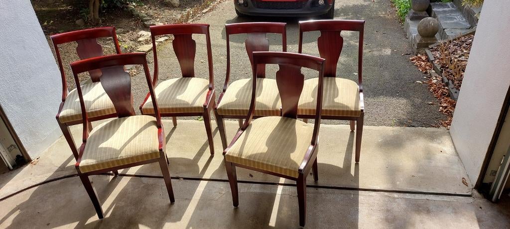 6 chaises en acajou style Napoléon, Enlèvement