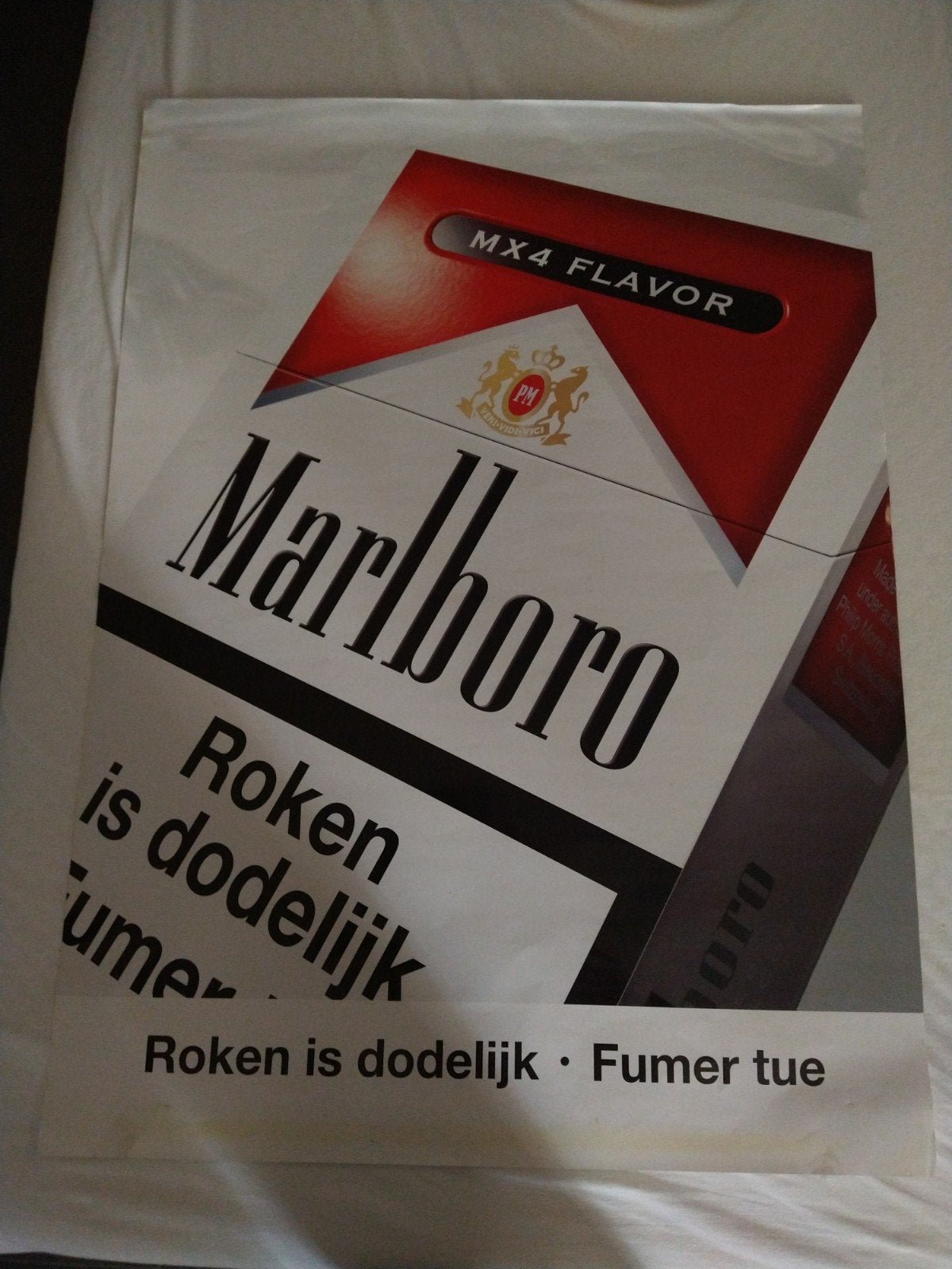 Grote poster Marlboro, Ophalen of Verzenden, Gebruikt, Reclamebord