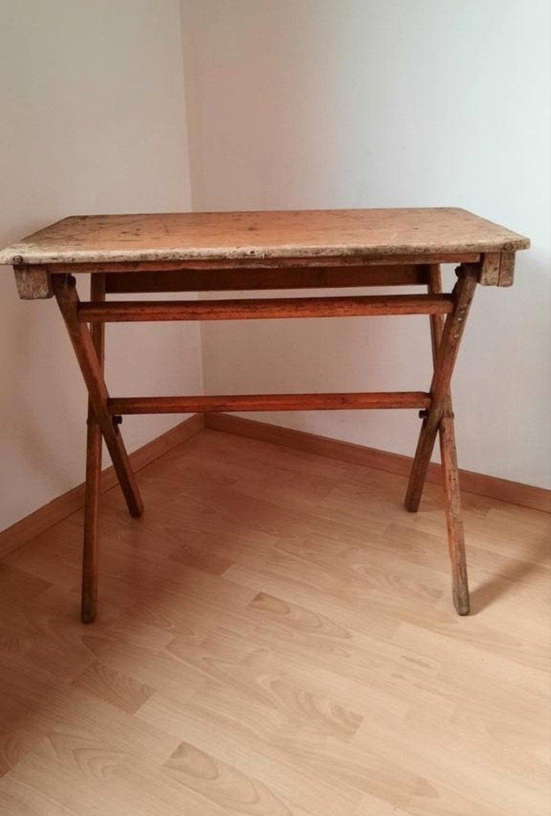 Table de bistrot vintage en bois des années 70, Antiquités & Art, Enlèvement