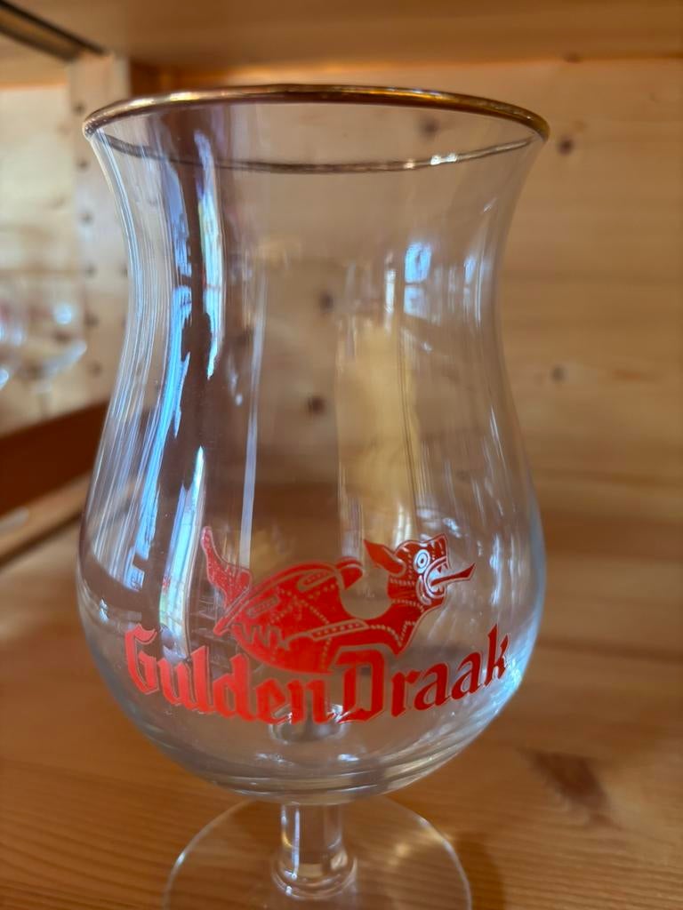 Glas Gulden Draak en Family Man 2€/stuk, Ophalen, Zo goed als nieuw, Glas of Glazen, Overige merken