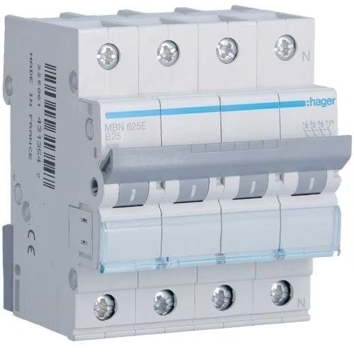 Automaat B25A 3P+N 6kA, Verzenden