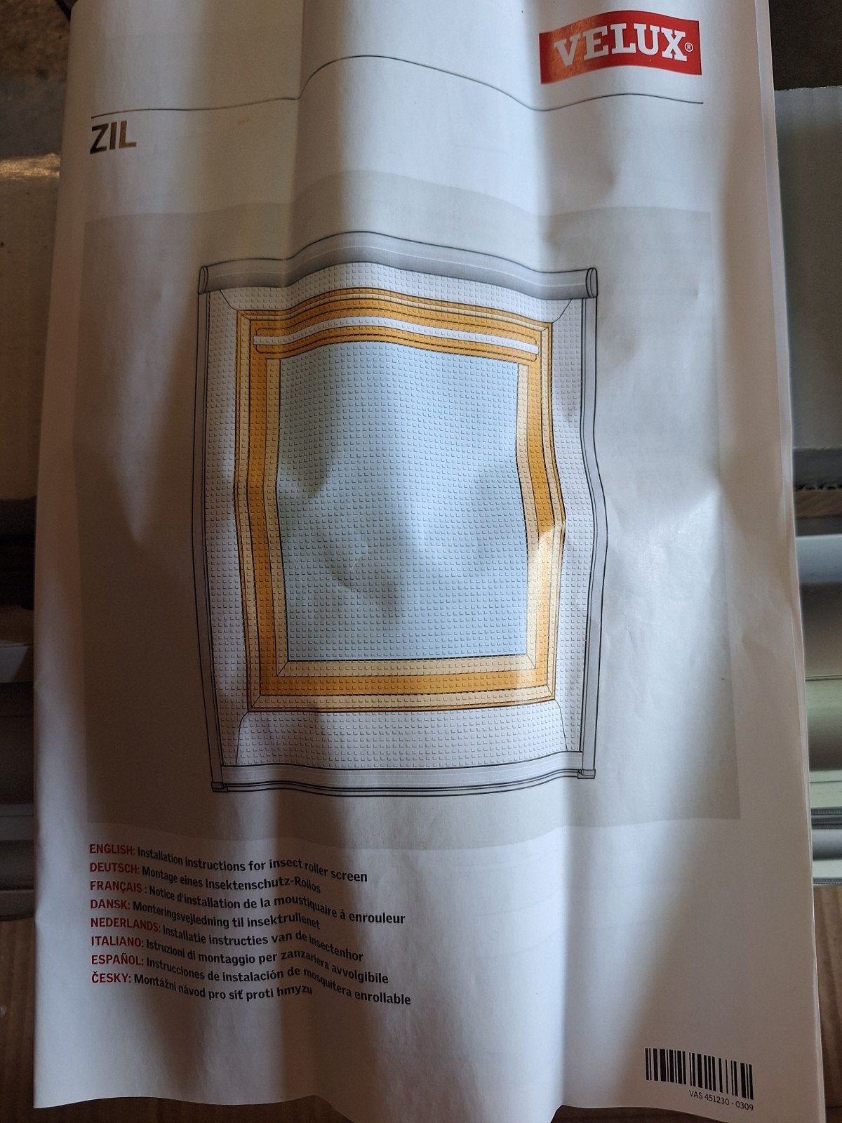 2x Velux muggengaas 240 cm op 72,6 cm, Doe-het-zelf en Bouw, Ophalen, Nieuw