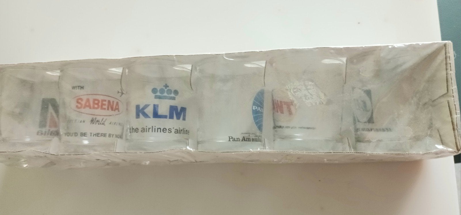 Lunettes d'aviation Vintage Luminarc 6 pièces KLM, Sabena, Collections, Aviation, Enlèvement ou Envoi
