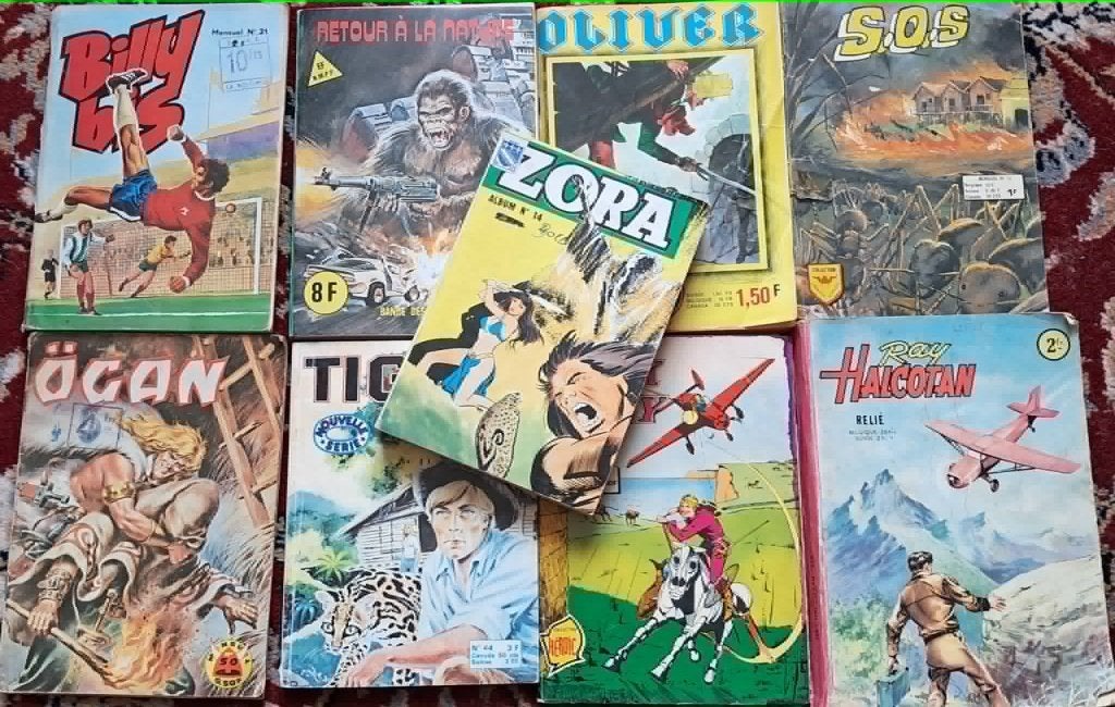 Stripboeken op klein formaat - 9 strips in een set, Meerdere stripboeken, Ophalen of Verzenden, Gelezen, Editions Jeunesse et Vacances