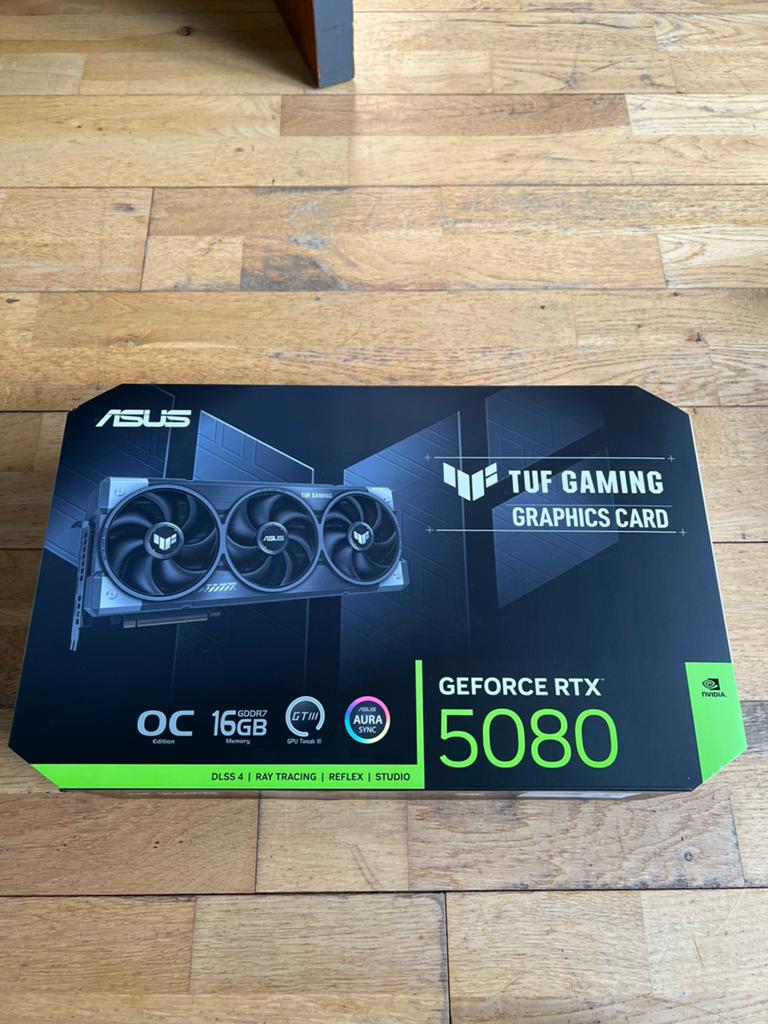 RTX 5080 ASUS TUF Gaming, Informatique & Logiciels, Cartes vidéo, Neuf, PCI-Express 5, HDMI, Autres types