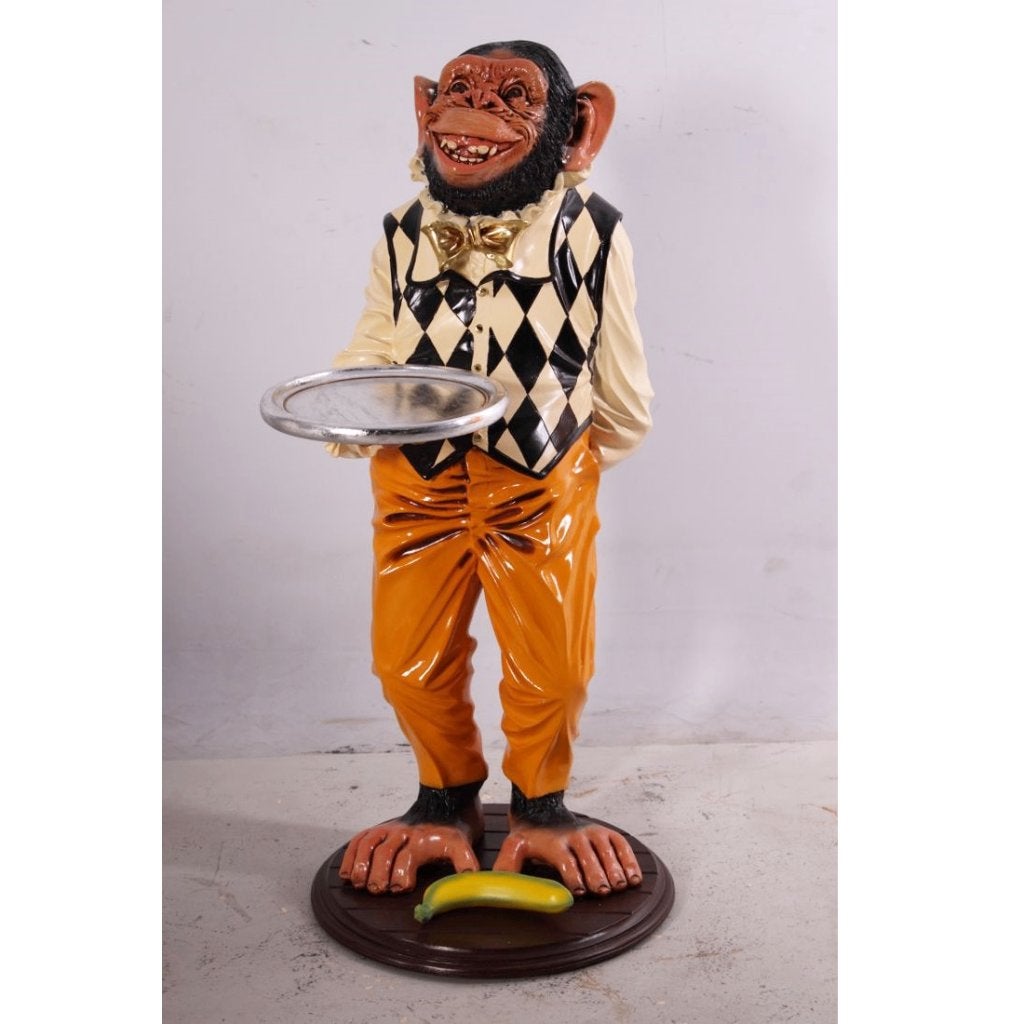 Statue Monkey Waiter — Singe Hauteur 97 cm, Enlèvement, Neuf
