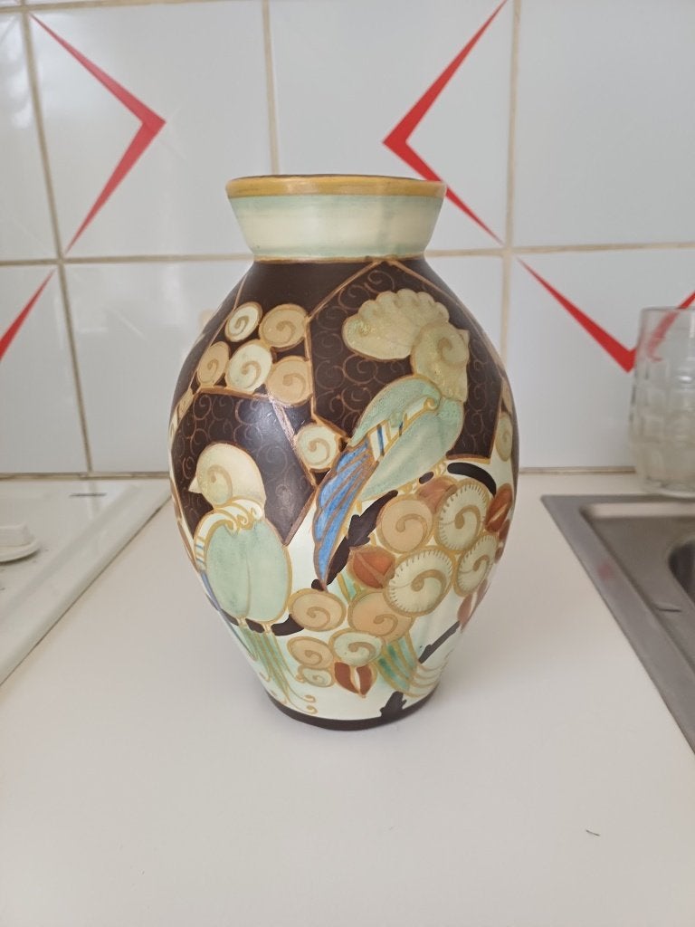 Rare vase Boch Keramis D.1130 Catteau - 23 cm, Antiquités & Art, Enlèvement
