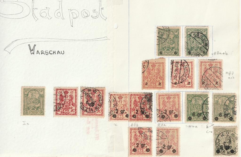 POLEN  - STADPOST  WARCHAU  1915, Ophalen of Verzenden, Polen