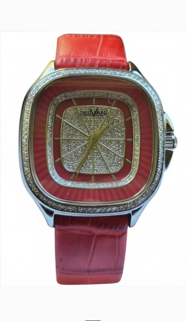 Geovanni horloge dames, Handtassen en Accessoires, Horloges | Dames, Nieuw, Polshorloge, Overige merken, Staal, Leer, Ophalen of Verzenden