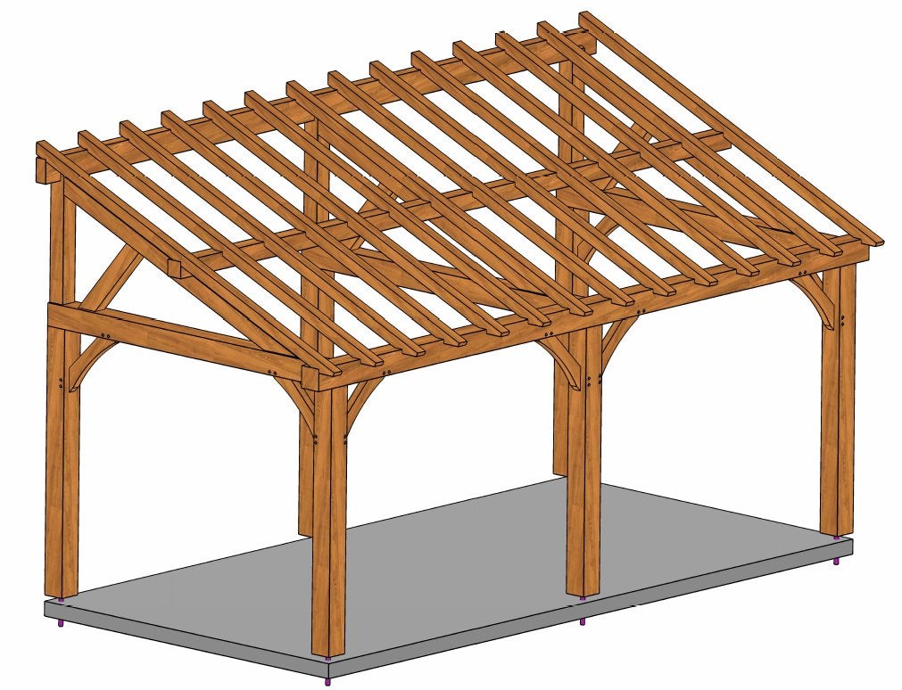 carport - sleepdak in volle eik, Tuin en Terras, Ophalen, Zo goed als nieuw, Carport