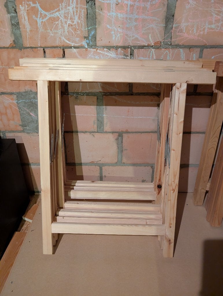 Houten schragen, Doe-het-zelf en Bouw, Ophalen, Gebruikt, Inklapbaar