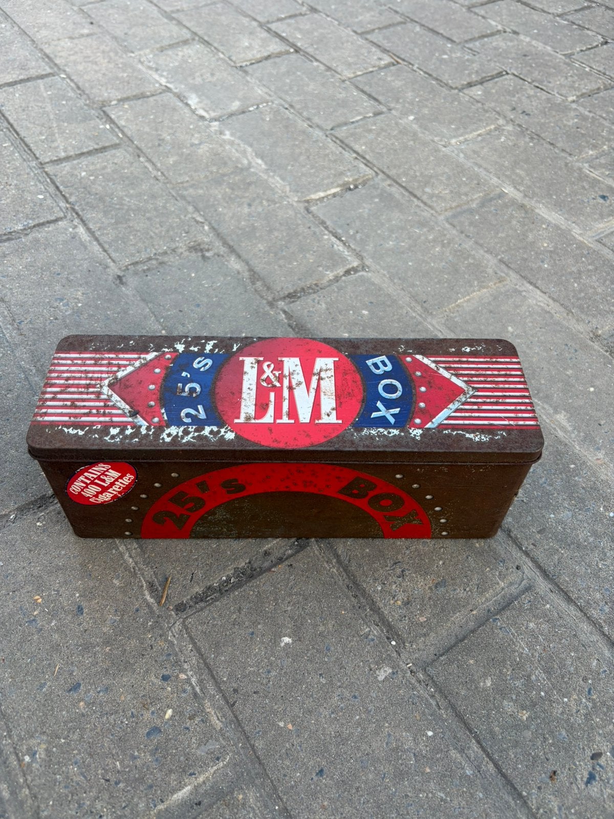 Vintage L&M Sigarettenblik, Ophalen of Verzenden, Zo goed als nieuw