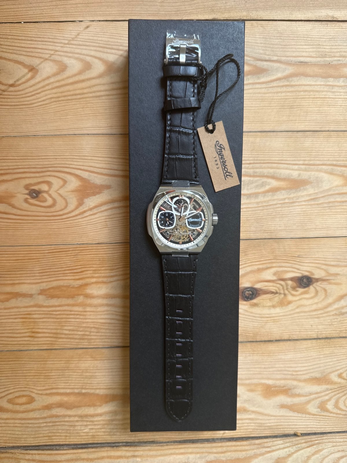 Horloge ingersoll, Handtassen en Accessoires, Overige merken, Leer, Staal, Polshorloge