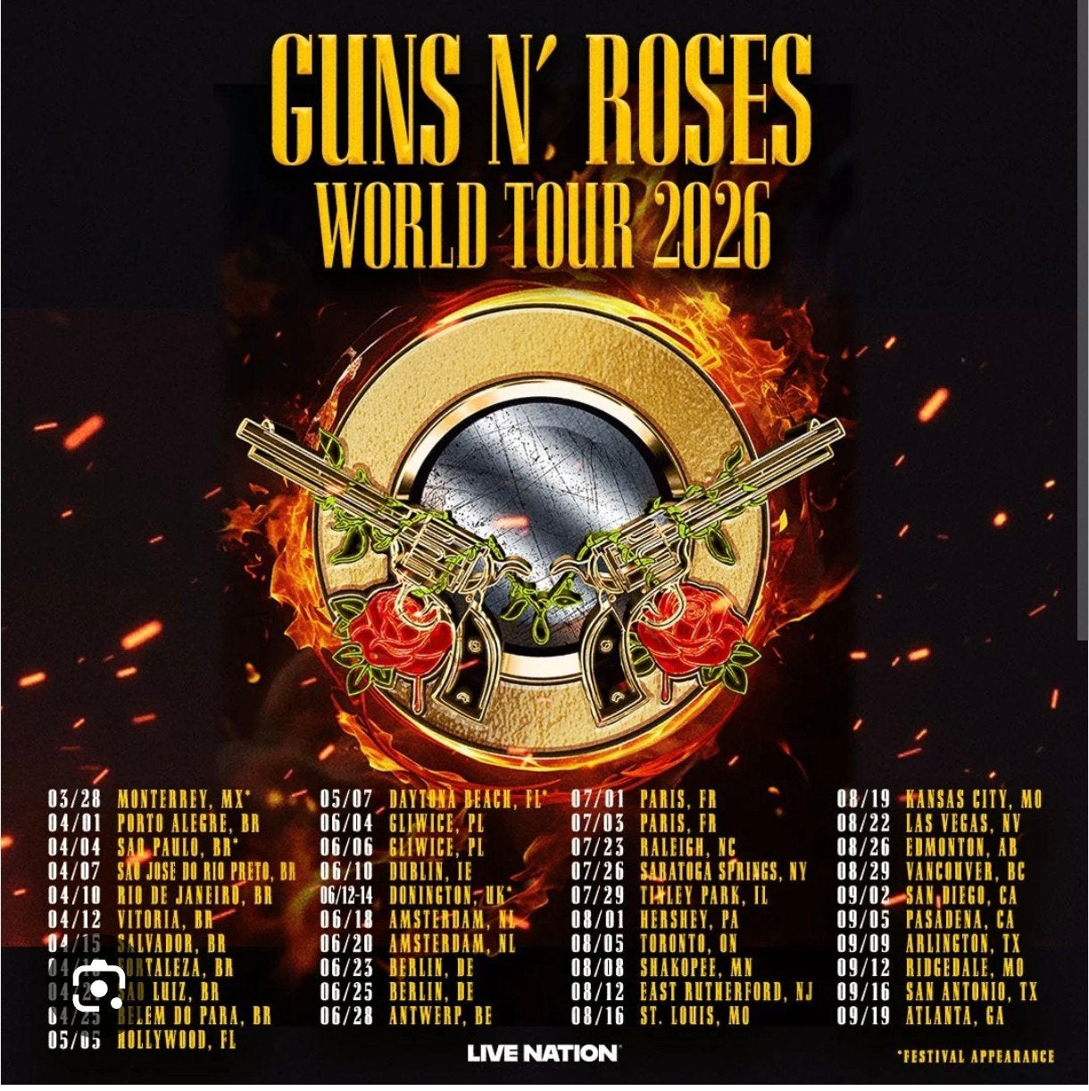 Guns and Roses Anvers 28/06