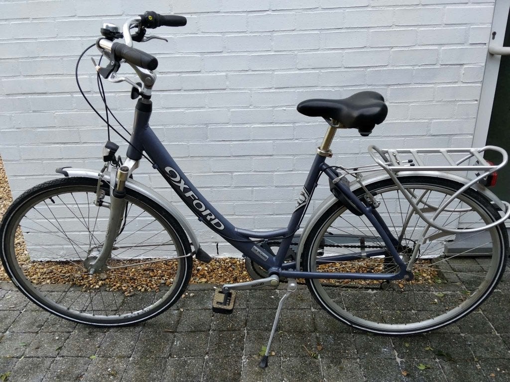 Blauwe Oxford  studentenfiets damesfiets , Fietsen en Brommers, Gebruikt, Velgrem, Versnellingen, 50 tot 53 cm