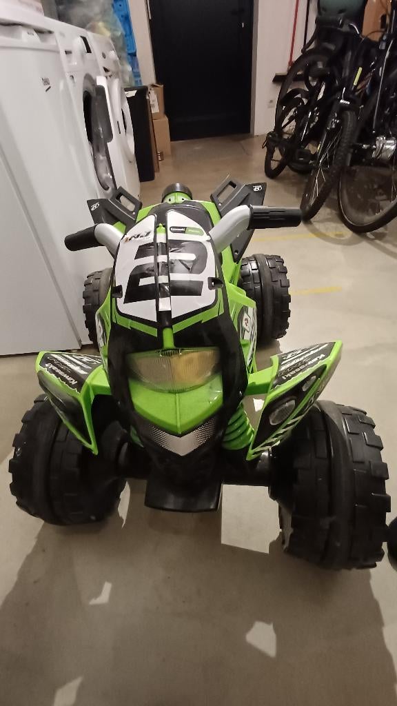 INJUSA Kawasaki IND07615 Motorfiets Quad 12V groen 2-4 jaar, Enlèvement, Comme neuf