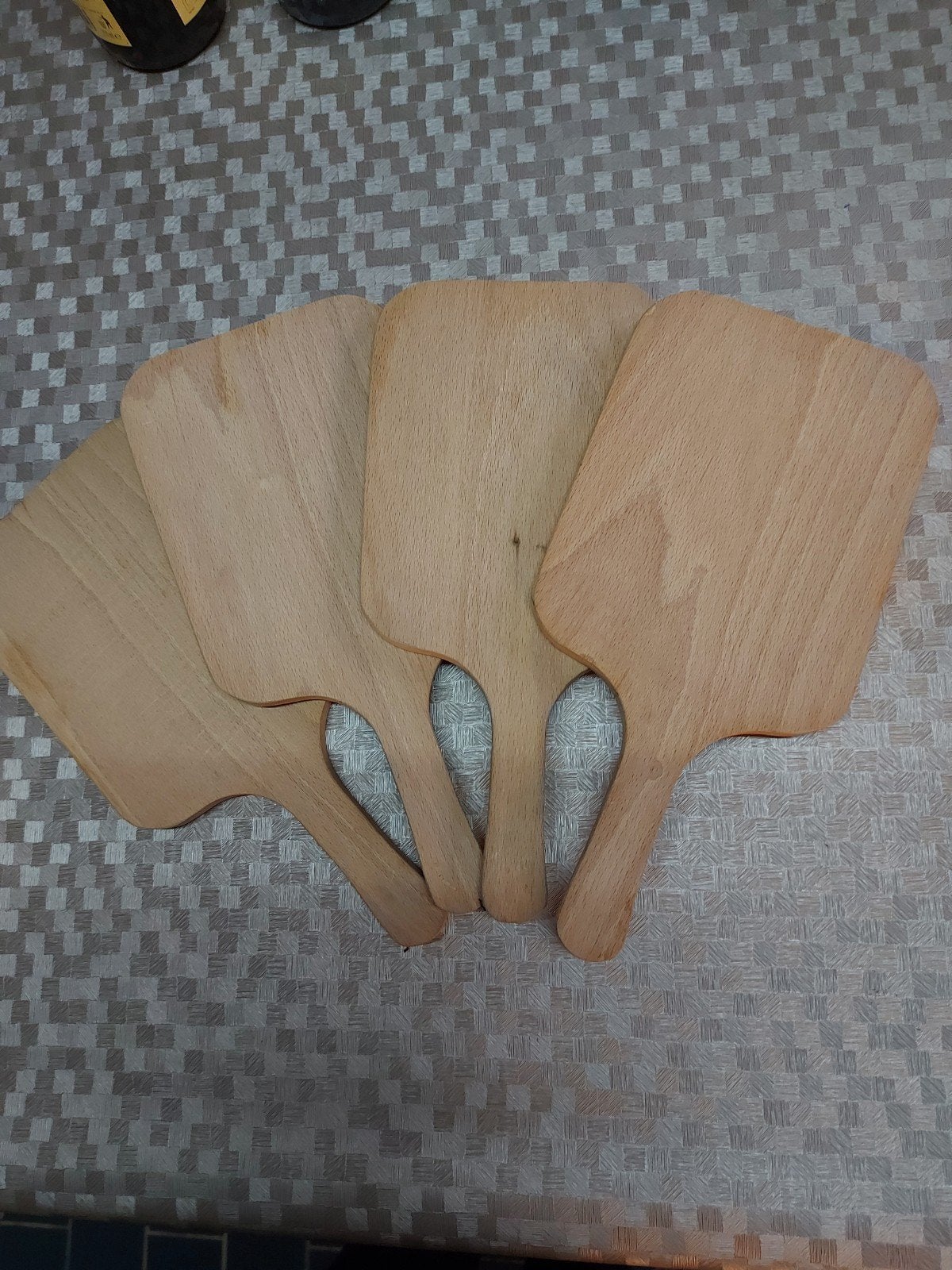 Houten onderzetters 4 stuks, Huis en Inrichting, Woonaccessoires | Onderzetters, Ophalen of Verzenden, Handgemaakt