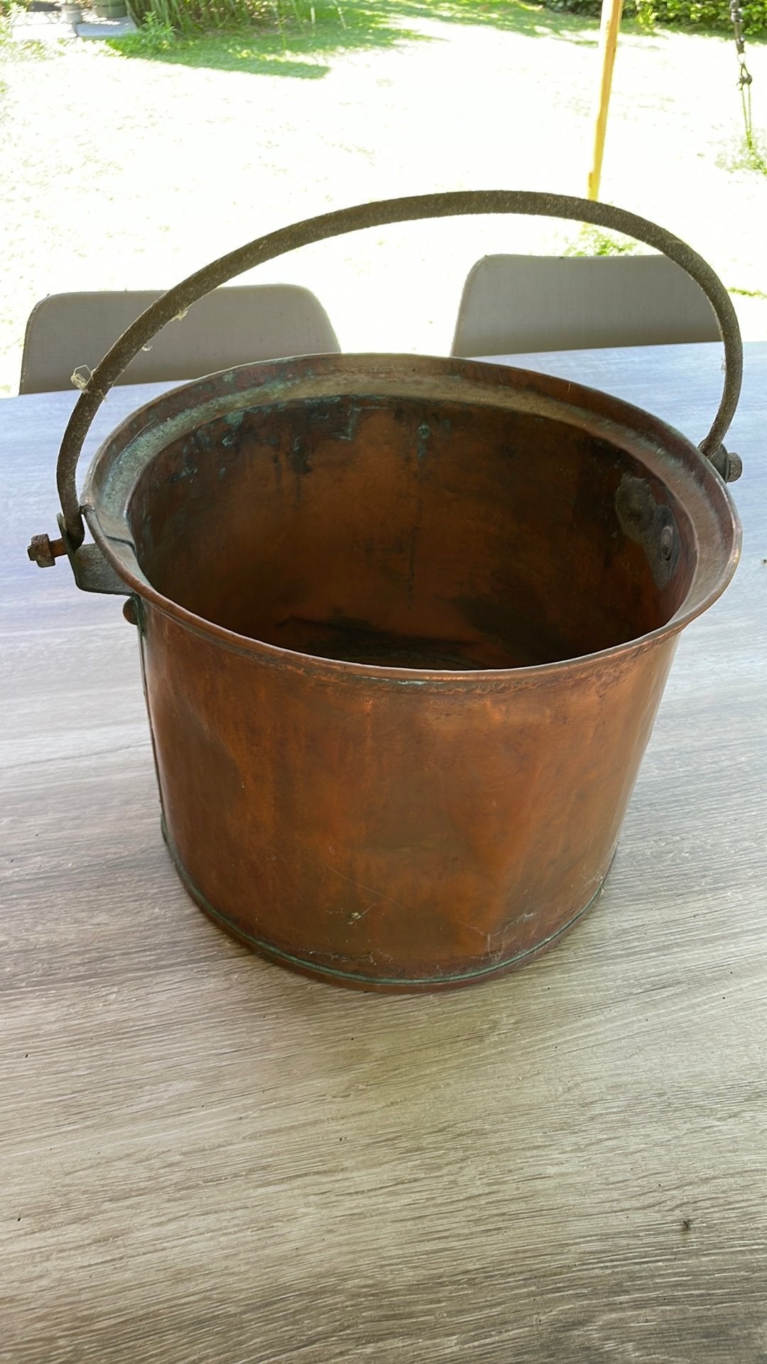 Koperen ketel diameter 37cm hoogte 27 cm, Antiek en Kunst, Ophalen of Verzenden