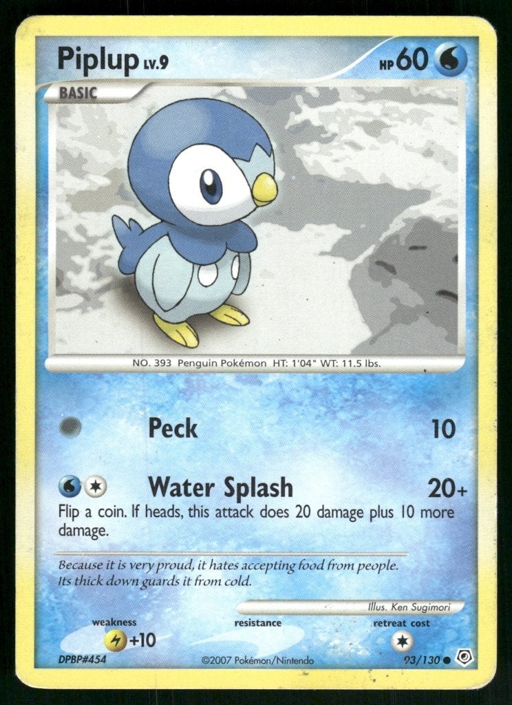 Piplup 93/130 - Diamond &amp; Pearl (Good), Verzenden, Gebruikt