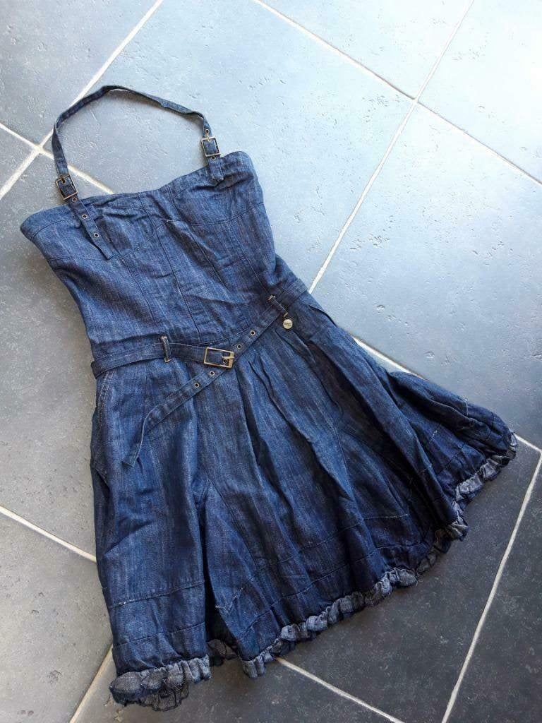 Mooi jeans kleedje, maat 36, zo goed als nieuw, Kleding | Dames, Jurken, Blauw, Ophalen of Verzenden, Zo goed als nieuw, Maat 36 (S)
