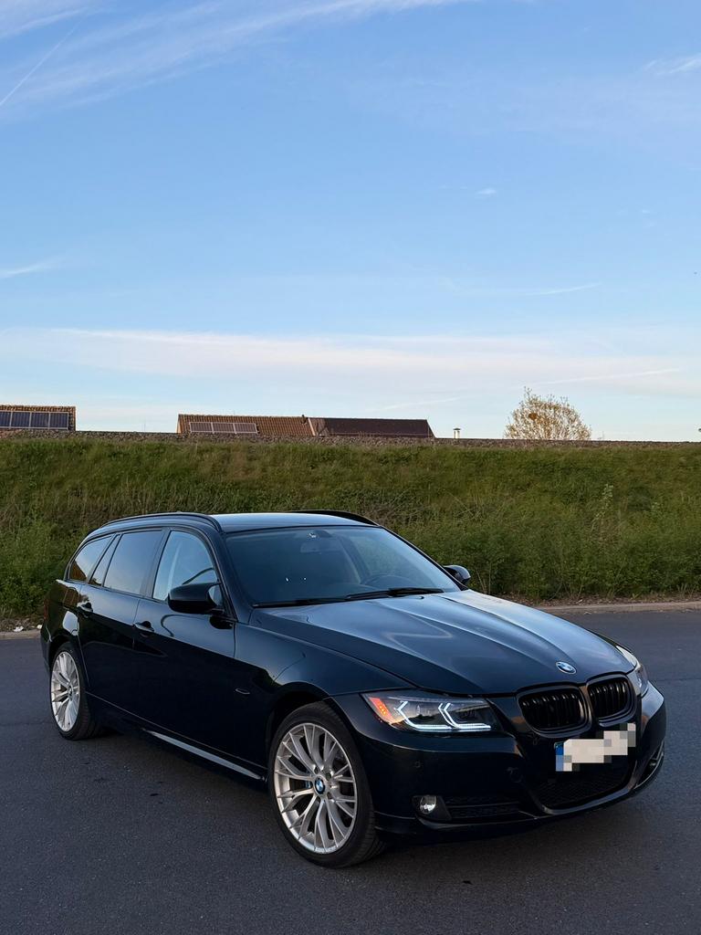 BMW E91 316D diesel EURO5  2011, Euro 5, Zwart, Zwart, Leder
