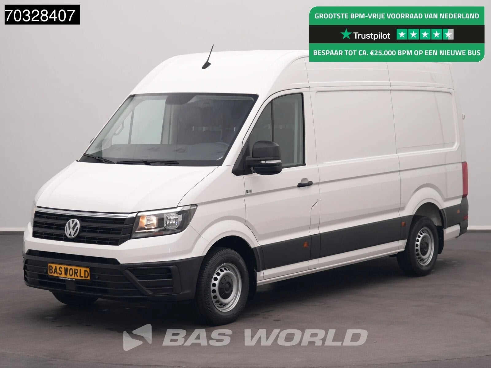 Volkswagen Crafter 140pk L3H3 Navi Airco Cruise Parkeersenso, Auto's, Stof, Gebruikt, Euro 6, Volkswagen