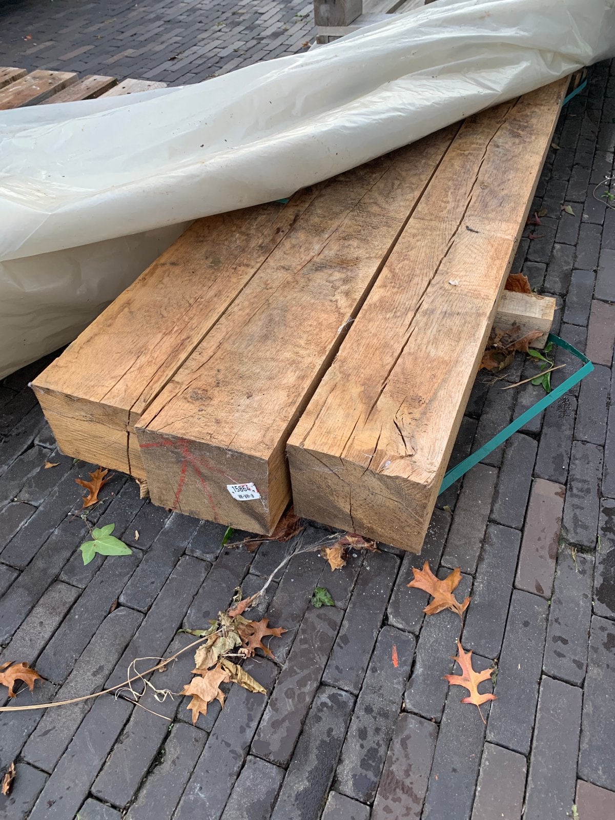 Eiken balken, Nieuw, Ophalen of Verzenden, Hardhout, 250 cm of meer