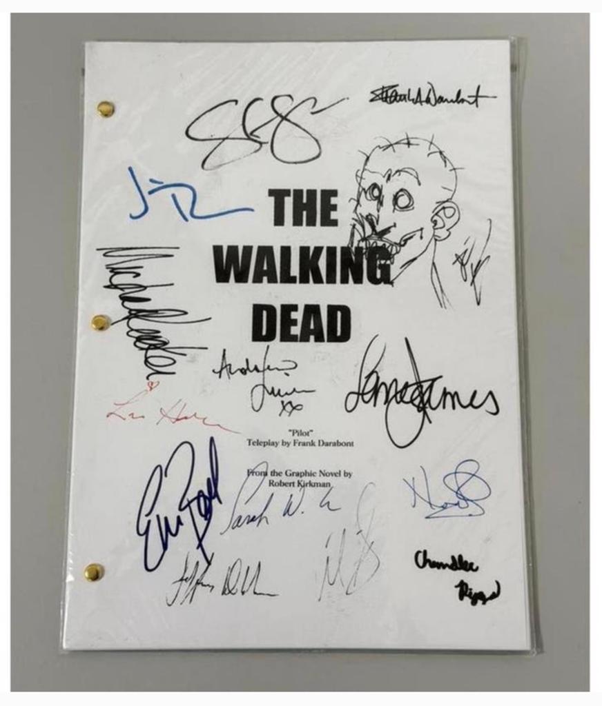 Scenario The Walking Dead-tv-script Pilot signed herdruk TWD, Ophalen of Verzenden, Nieuw, Film, Overige typen