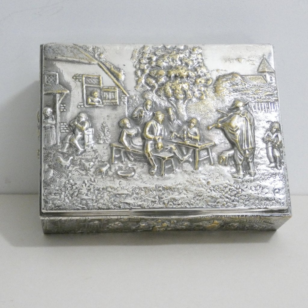 Silver plated box - Denmark gemerkt [429], Antiquités & Art, Enlèvement ou Envoi