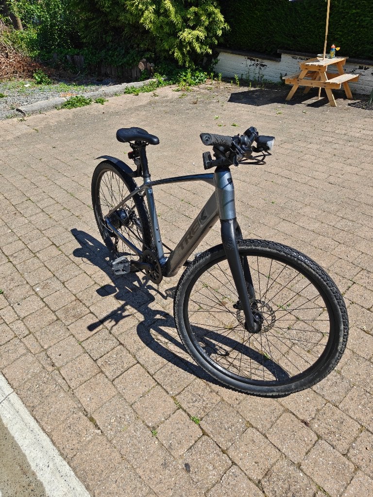 Trek Dual Sport +2 (jusqu'à 25 km/h) - très bon état, Autres marques, Vitesses, 49 à 53 cm, Enlèvement