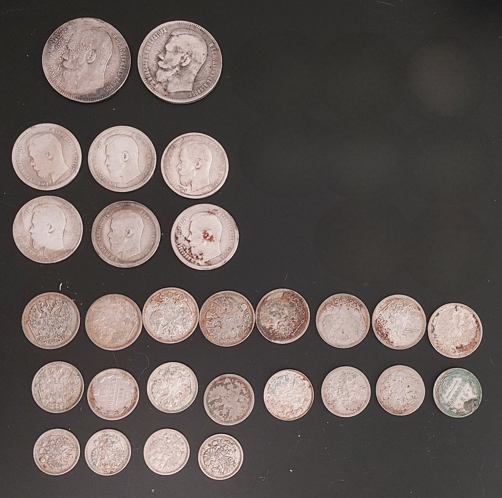 Lot de vieux roubles/kopecks en argent, Timbres & Monnaies, Monnaies | Europe | Monnaies non-euro, Monnaie en vrac, Russie, Argent