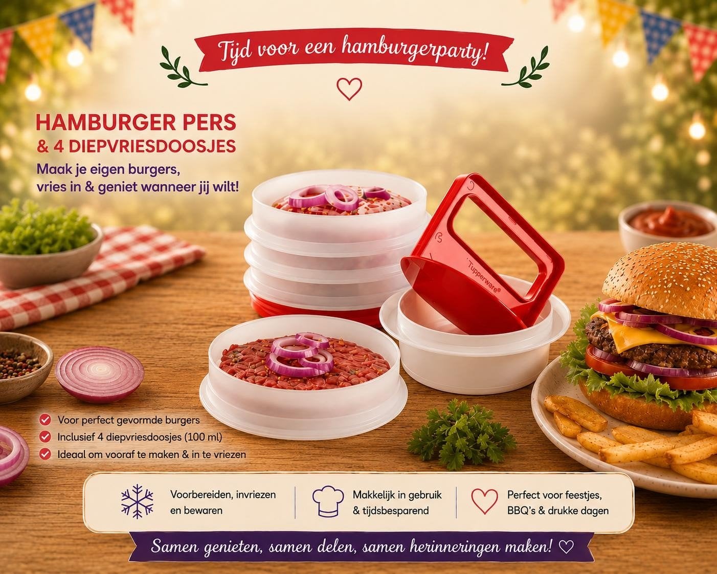 Set à hamburgers Tupperware, Enlèvement ou Envoi