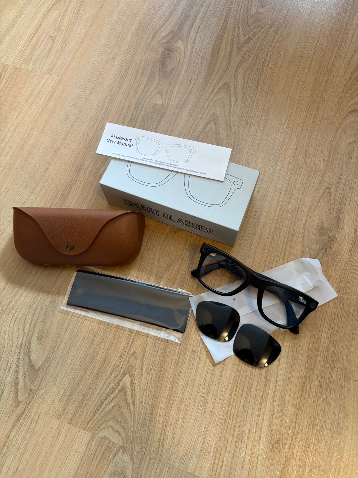 AI Bril -  8MP Camera – Smart Glasses | Video, Overige merken, Zonnebril, Zwart, Nieuw