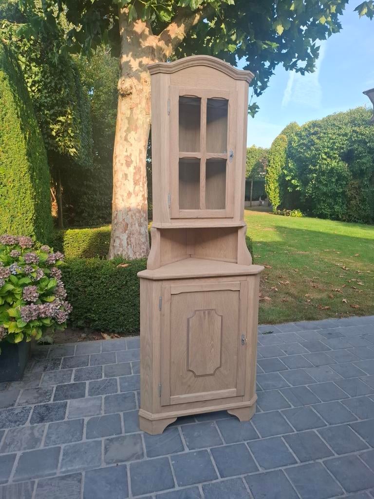 Meuble d'angle en chêne. Aérogommé., Enlèvement ou Envoi