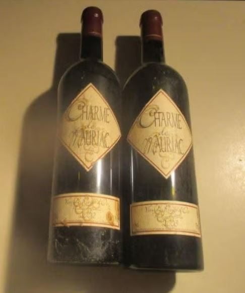 2 vins - Charmes de Mauriac - Pays d'Oc - 2002/2003, Enlèvement ou Envoi, Pleine, Comme neuf, Vin rouge