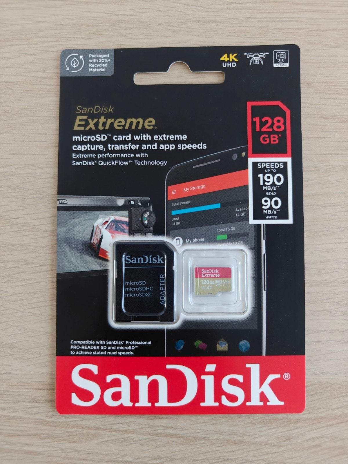 SanDisk Extreme micro SD 128GB, Enlèvement ou Envoi, SanDisk, 128 GB, Résistant aux rayons X