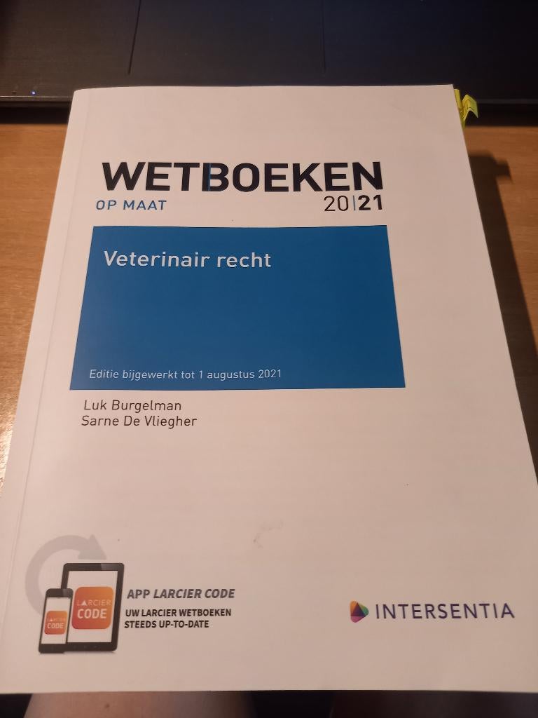 wetboeken op maat 20/21. Veterinair recht, Boeken, Studieboeken en Cursussen, Ophalen of Verzenden, Zo goed als nieuw, Overige niveaus