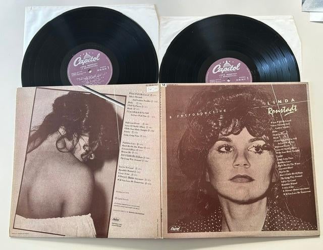 2LP LINDA RONSTADT - A RETROSPECTIVE - EAGLES, Cd's en Dvd's, Originele persing, Ophalen of Verzenden, Zo goed als nieuw, 12 inch