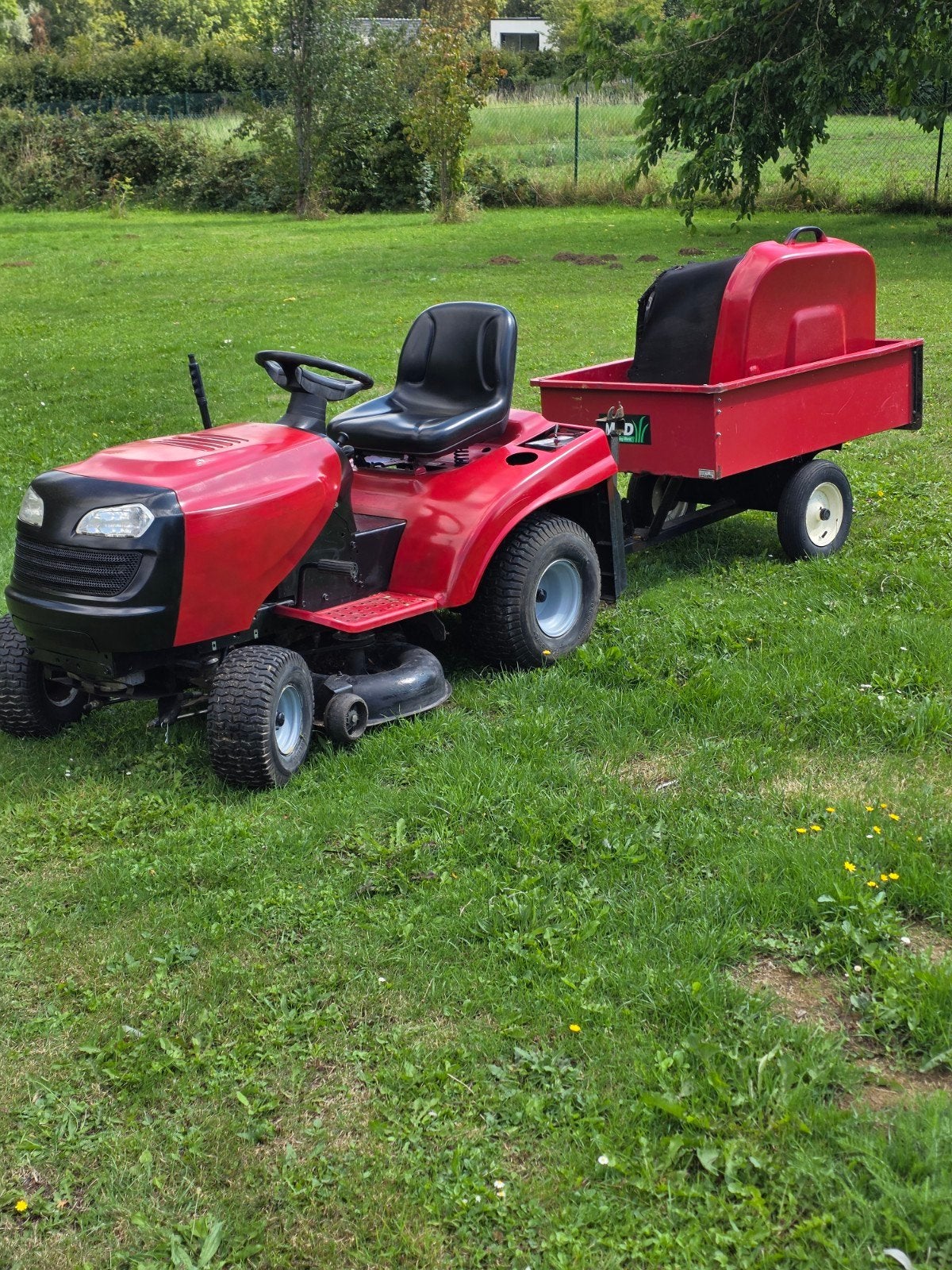 tracteur tondeuse avec une remorque, Jardin & Terrasse, Enlèvement ou Envoi