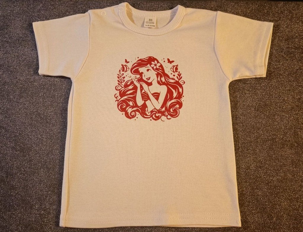 T-shirt zeemeermin, Kinderen en Baby's, Babykleding | Maat 86, Meisje, Handgemaakt, Nieuw, Ophalen of Verzenden