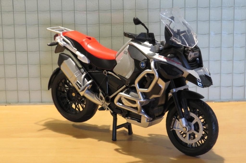BMW R1250GS HP 1:12 zw/zilv, Enlèvement ou Envoi, Neuf, 1:9 à 1:12, Moteur