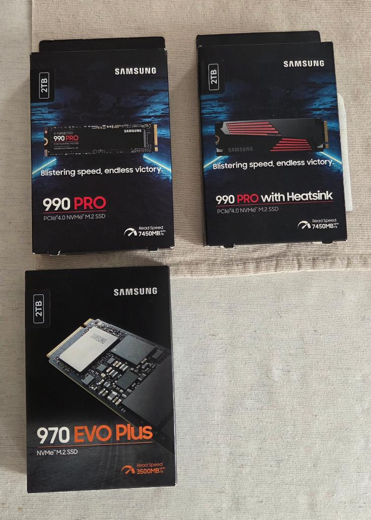 SSD M.2 2280 NVMe Samsung, Western Digital, Kioxia, ..., Informatique & Logiciels, Disques durs, Enlèvement ou Envoi, Comme neuf