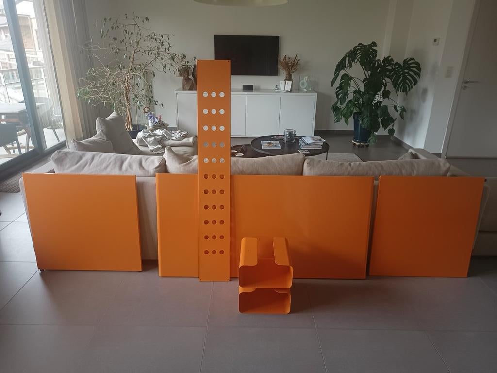 Metalen bureau, Autres marques, Bureau d'écolier, Métal, Vintage