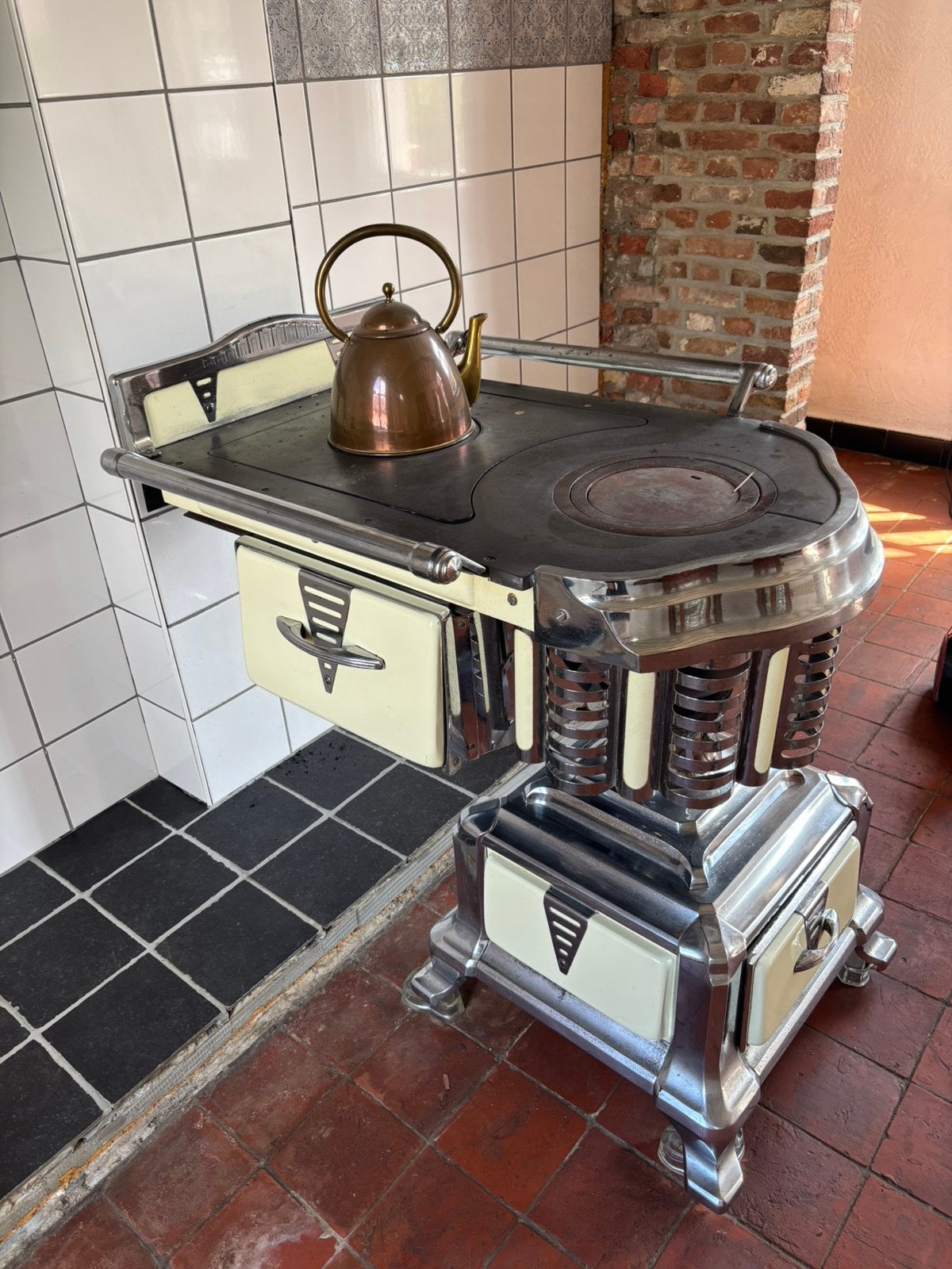 Zeldzame antieke Belpaire Leuvense stoof / fornuis –Art Deco, Enlèvement, Comme neuf