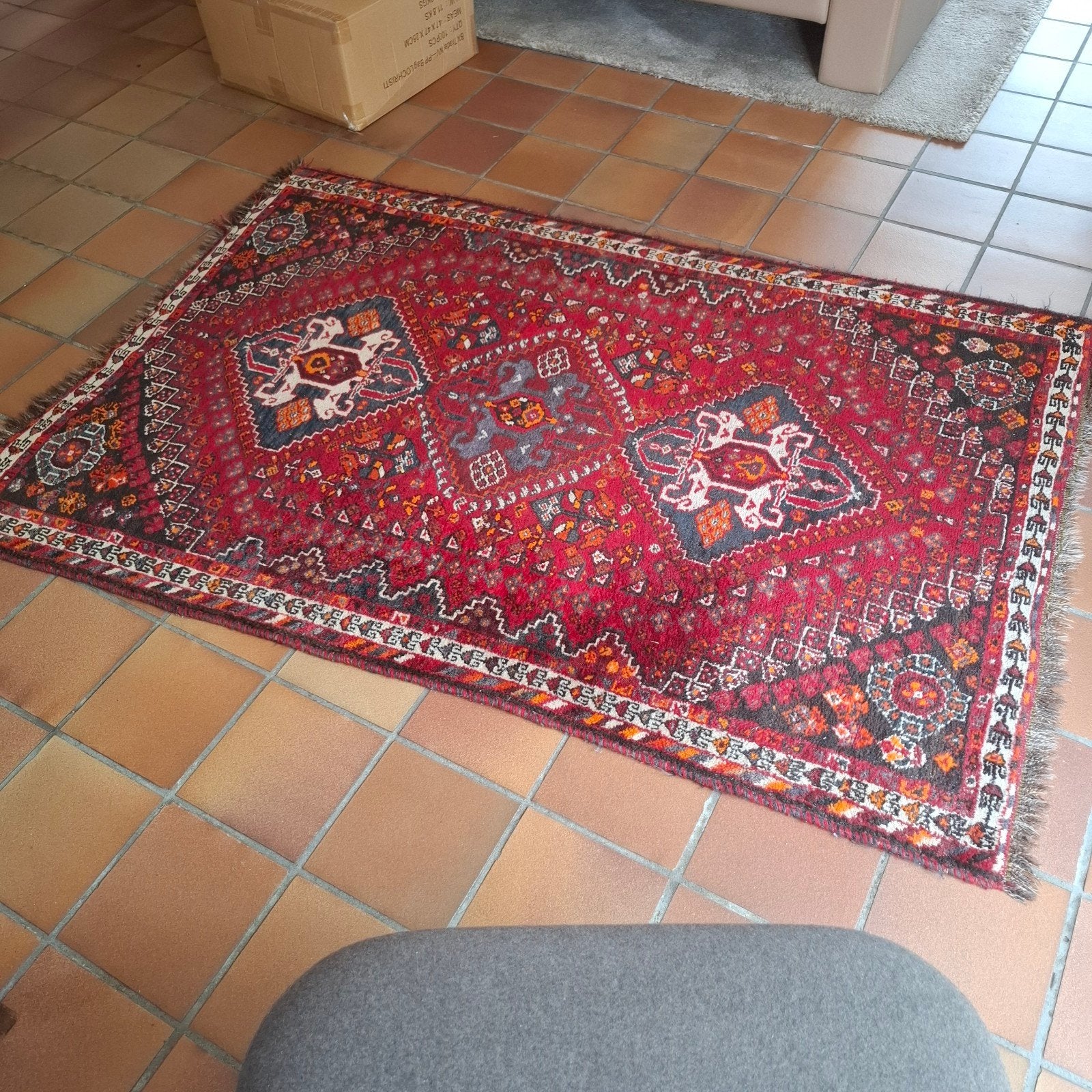 Perzisch tapijt 170x115cm + klein tapijt 60x41cm, Huis en Inrichting, Ophalen