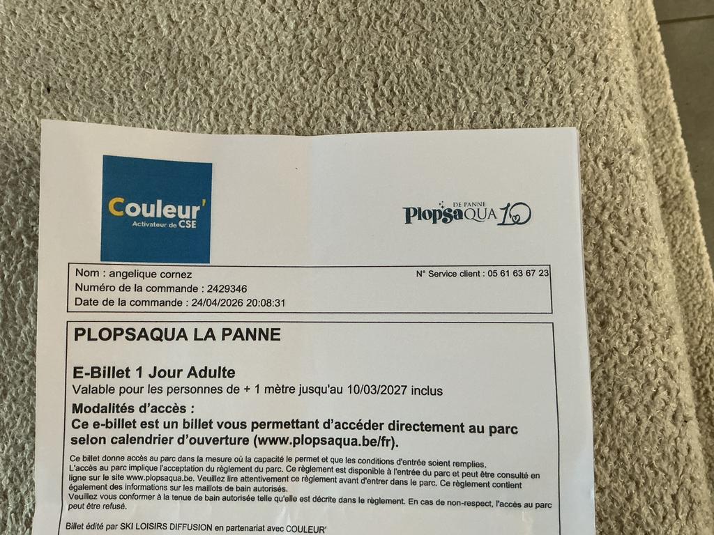 Plopsaqua, Tickets en Kaartjes, Twee personen, Pretpark