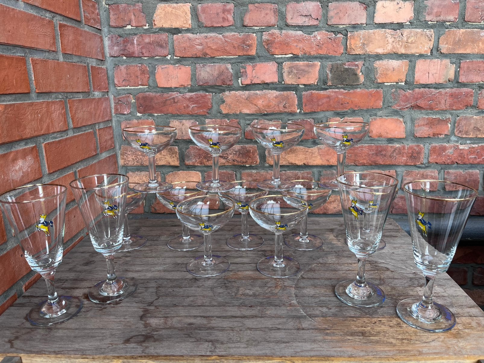 Babycham glazen: 11 + 4 st, Enlèvement, Comme neuf
