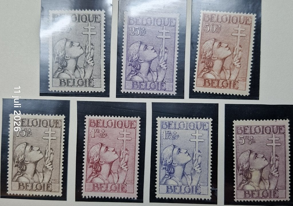 1933 - 377/383* - "Kruis van Lotharingen. Côte 265,00€, Postzegels en Munten, 1 plakker, Ophalen of Verzenden, Zonder stempel