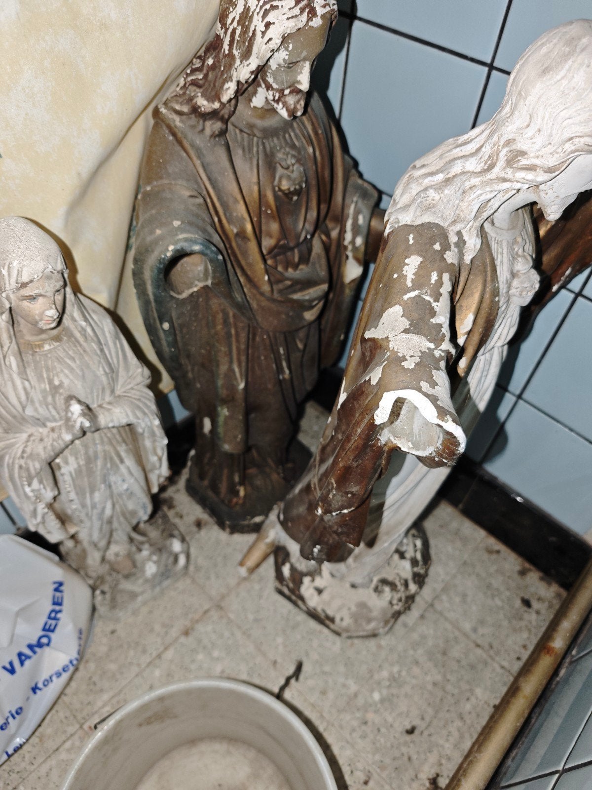 Heilige maria beelden 3 stuks, Antiek en Kunst, Ophalen